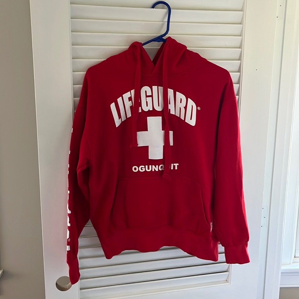 Kids size large Lifeguard sweatshirt from small shop in Ogunquit Maine.